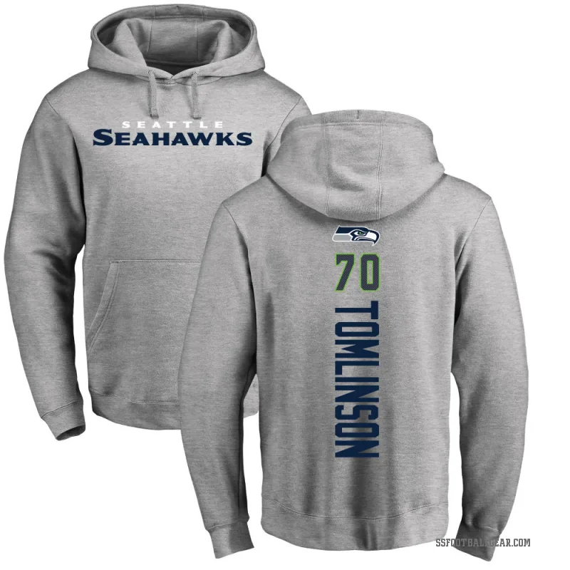 Laken Tomlinson Men's Seattle Seahawks Pro Line Ash Backer Pullover Hoodie